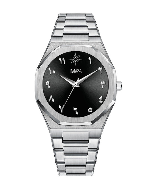 MIRA Arabic Dial Black Silver